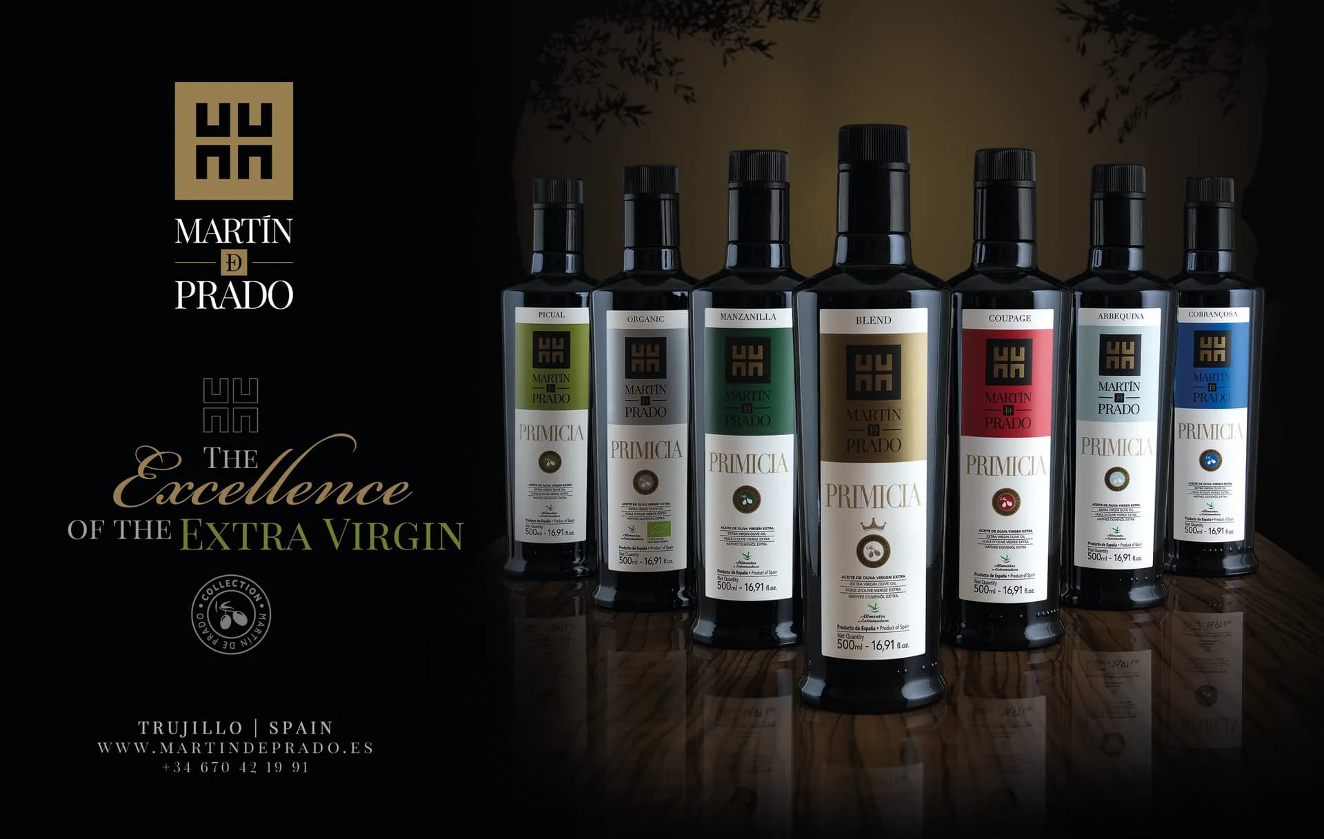 Collection of Martín de Prado EVOOs